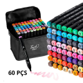 Estojo Canetas de Colorir - 60 Unidades