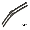 Par de Palhetas Silicone Limpador De Para-brisas - 24