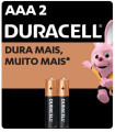Pilha Alcalina Duracell - 2 unidades AAA