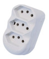 Adaptador Elétrico 3 Saídas Reto 2P+T