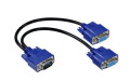 Cabo VGA Macho para 2 VGA Fêmea 20cm 