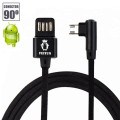 Cabo de Dados Micro USB (V8) 90º - Cores Sortidas