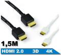 Cabo HDMI 1,5 metros - Versão 2.0 - 3D 4K