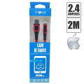Cabo de Dados para iPhone  2.4A 2M Inova - Cores Sortidas