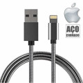 Cabo de Dados Metalizado para iPhone - 2A - Cores Sortidas
