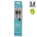 Cabo de Dados Micro USB (V8) LED 2.4A Inova - Cores Sortidas