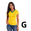 Camiseta Dryfit Feminina Brasil - Gola V - Tamanho G