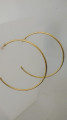 Par de Argolas Grandes Jateadas - Douradas