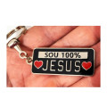 Chaveiro Metal - 100% Jesus