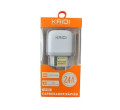 Carregador 2x USB - Tipo C - 2.4A Kaidi