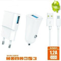 Kit Carregador Tomada e Carro Micro USB (V8) - Lelong - 1.2A