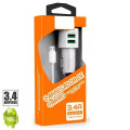 Carregador Veicular USB Duplo 3.4A Micro USB (V8) - PlugX
