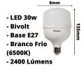 Lâmpada Led 30W - 6500K