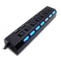 Hub 7 Portas USB 2.0 com Switch e LED