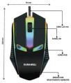 Mouse Gamer 1200DPI USB Durawell DW-01