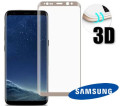 3x Película de Vidro 3D para Samsung A8 Plus - Cor Branca