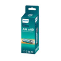 Tubo de Pilha Comum AA - Philips - 40 unidades
