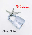 Cadeado 50mm - Chave Tetra - Prata