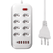 Extensão Elétrica 8T+3P com 5 Usb e 1 USB-C - Bivolt