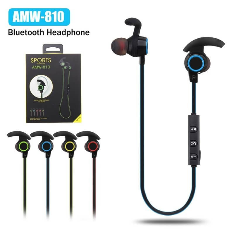 Rei da Loja Fone de Ouvido Bluetooth Sport AMW 810 Fone de ouvido Som
