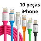 10x Cabos para iPhone - Emborrachado - Cores Sortidas
