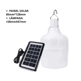Lâmpada de LED com Painel Solar - 10W