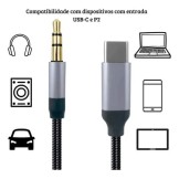 Cabo de Áudio Tipo-C para P2 - Kaidi