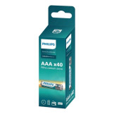 Tubo de Pilha Comum AAA - Philips - 40 unidades