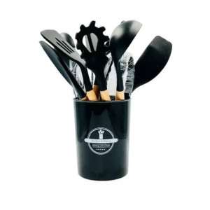 Kit 12 Utensílios de Cozinha Silicone - Cores Sortidas