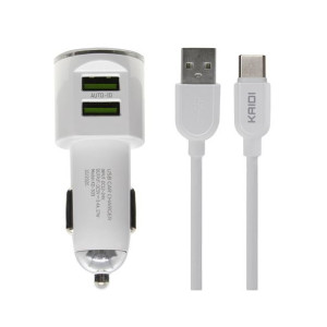 Carregador Veicular 2USB  3.4A -Tipo C