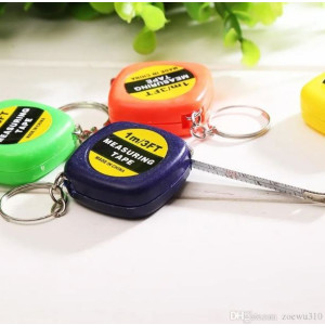 12 Mini Chaveiros Trena - Cores Sortidas