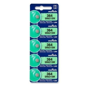 Cartela c/ 5 Baterias Murata - 364/SR621/SW