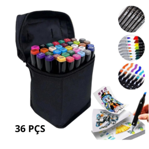 Estojo Canetas de Colorir - 36 Unidades