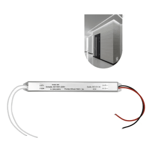 Fonte Slim Driver Para Perfil Fita De Led 12v 3a 36w