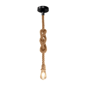Luminária Pendente Rustica Corda