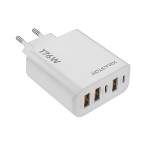 Carregador Turbo 176W 3x USB + 2x Tipo C