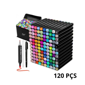 Estojo Canetas de Colorir - 120 Unidades