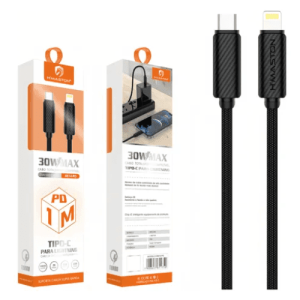 Cabo de Dados 30W Lightning x Tipo C - 2 Metros