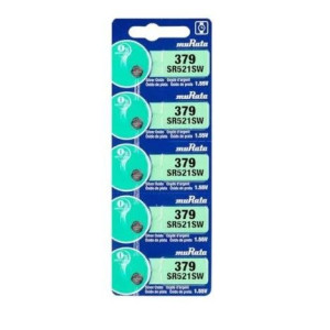 Cartela c/ 5 Baterias Murata - 379/SR521/SW