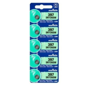 Cartela c/ 5 Baterias Murata - 397/SR726/SW