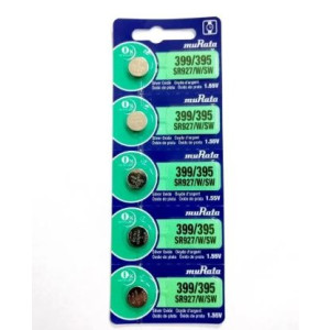 Cartela c/ 5 Baterias  Murata - 399-395/SR927/w/SW