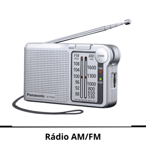Rádio Portátil AM/FM - Cores Sortidas