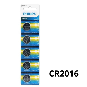 Bateria de Lítio 3V CR2016 Cartela 5 unidades - Philips