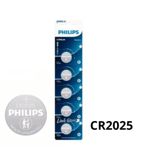 Bateria de Lítio 3V CR2025 Cartela C/5 unidades - Philips