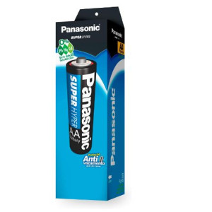 Tubo de Pilha Comum Panasonic AA - 52 unidades