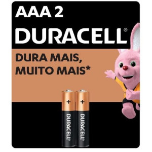 Pilha Alcalina Duracell - 2 unidades AAA