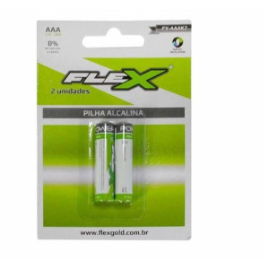 Pilha Alcalina Flexgold AAA - 2 unidades