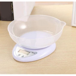 Balança Digital de Cozinha com Bandeja 5kg