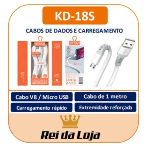 Cabo de Dados Kaidi V8 - Reforçado - 1 Metro