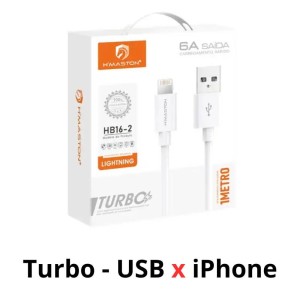 Cabo USB para iPhone - Turbo - 1 metro